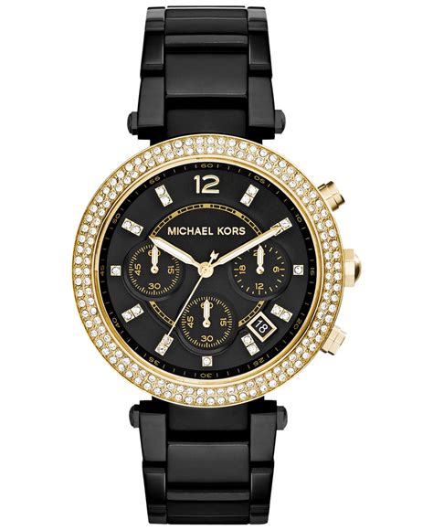 black love michael kors watcfh|Limited.